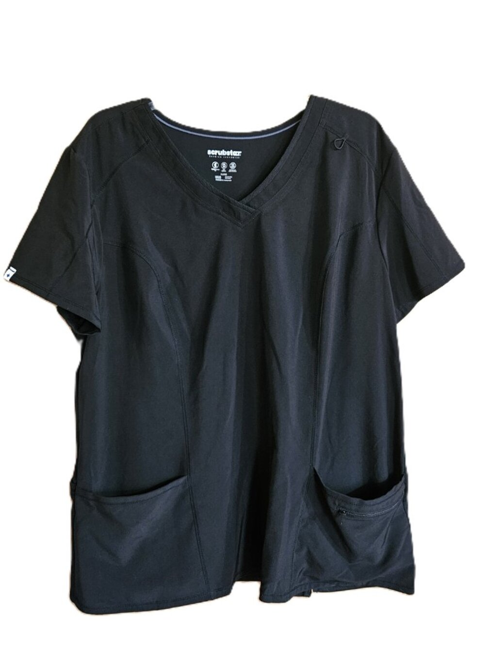 Scrubstar XL Black Scrub Top 360 Stretch Moisture and Odor Control